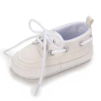 0-18M Erkek Bebek Kız Küçük Beyefendi Vaftiz Ayakkabı Toddler Yumuşak Taban kaymaz İlk Yürüyüşe Bebek Yenidoğan Beşik Ayakkabı Moccasins
