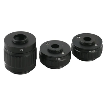 0.35 X 0.5 X Adaptörü Lens 38mm C Montaj Konnektörü 1X Trinoküler Stereo Mikroskop Tüp dijital kamera Odaklama