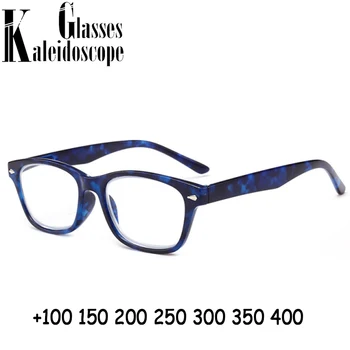 +1.0 1.5 2.0 2.5 3.0 3.5 4.0 Ultralight Kare okuma gözlüğü Erkekler Kadınlar Retro Gözlük Gözlük Vintage Gözlük Çerçevesi
