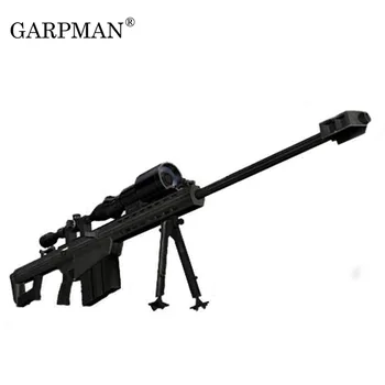 1: 1 Barrett M82A1 Keskin Nişancı Tüfeği Tabanca Kağıt Modeli Silah Dergisi 3D Papercraft Bulmacalar Oyuncak