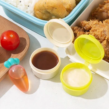 1/2/3/4 adet Mini Çeşni Şişesi salata sosu Ketçap Kavanoz plastik saklama kutusu Taşınabilir yemek kabı
