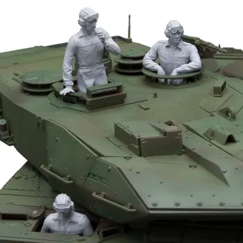 1/35 modern tank ekibi dahil 3 (TANK) Reçine şekilli kalıp kitleri Minyatür gk Unassembly Boyasız