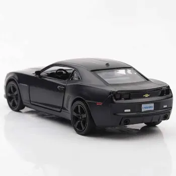 1: 36 Ölçekli Chevrolet Camaro Diecast Metal arabalar oyuncak Mat Siyah Geri Çekin Model Alaşım oyuncak arabalar çocuklar çocuklar için bebek model araba