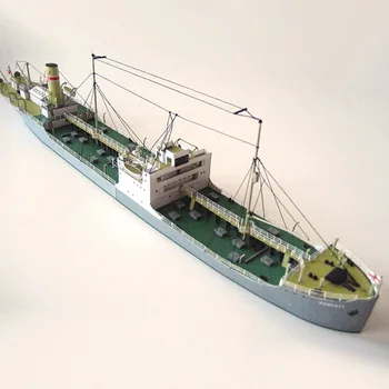 1: 400 Kağıt Model Polonya Kargo Gemisi Karpaty