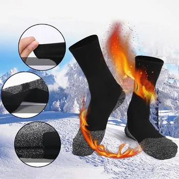 1/5/10 Pairs 35 derece kış termal ısıtmalı çorap alüminize elyaf Kalınlaşmak süper yumuşak konfor çorap ayak sıcak tutmak kayak çorapları