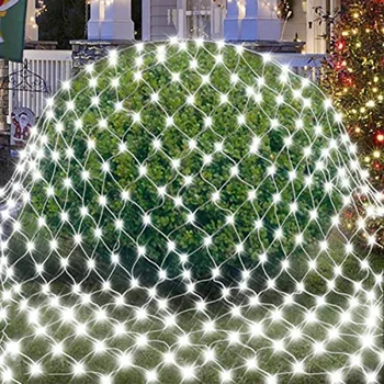 1. 5X1.5/3X3/4X1. 5M Led Noel Dize İşık Açık Net Örgü İşık 8 Modları Garland ışık Düğün Bahçe Çim Çalılar Dekor