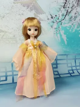 1/6 BJD Bebek 30cm Top Eklemli Prenses Güzellik Makyaj Kız Bebek 3D Büyük Gözler Moda Elbise DIY Oyuncaklar Çocuklar İçin Tatil Hediye