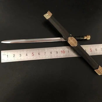 1/6 Ölçekli El Yapımı Kılıç Antik İmparator Qin Shihuang Çin Kung Fu Silah Tahsil Kılıç Model Oyuncaklar Ninja Kılıç