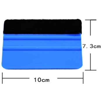 1 Adet 10x7. 5cm Oto Styling Vinil Karbon Fiber Pencere Buz Çözücü Temizleme Yıkama Araba Kazıyıcı Keçe Silecek Aracı Film Sarma