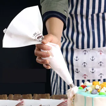 1 Adet 3 boyutları Kullanımlık Pamuk pasta torbası Buzlanma Boru Kalınlaşmak Kek Krem Dekorasyon Aracı Mutfak Çerez Bakeware