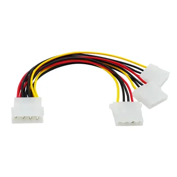1 adet 4 Pin Erkek 3 port Molex Dişi IDE Güç Kabloları Konnektörler Kaynağı Splitter sabit disk Soğutma fanı Adaptörü