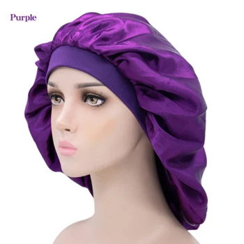 1 Adet Ayarlanabilir İpek Salon Bonnet Kadın Uyku Duş Başlığı banyo havlusu Saç Kuru Hızlı Elastik Saç Bakımı Bonnet Başkanı Wrap Şapka