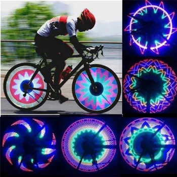 1 ADET bisiklet lastiği tekerlek ışıkları 32 LED Renkli Dağ Bisikleti Tekerlek Flaş jant ışığı Lambası Gece Açık Bisiklet Sürme uyarı ışığı
