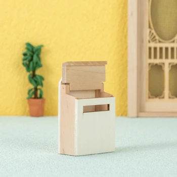 1 adet Dollhouse Minyatür Ahşap Mektup Kutusu Posta Kutusu Peri Bahçe Kapı Aksesuarları Oyun Evi Oyuncak Dekor Mobilya Modeli Oyuncak