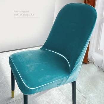 1 Adet Ekose Kadife sandalye kılıfı Kalın Elastik Toz geçirmez Dışkı Kapak sandalye kılıfı s Yemek Odası Otel