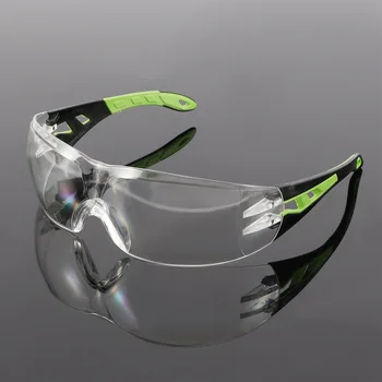 1 adet Fabrika Laboratuvar İş Güvenliği Göz Koruyucu Gözlük Anti-darbe Rüzgar Toz Geçirmez Gözlük Yüksek Kalite