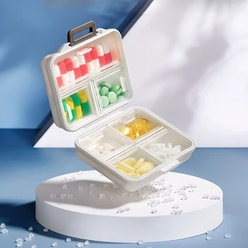 1 ADET Haftalık Hap Kutuları Tıbbi Tablet Dağıtıcı 7 Gün Pillbox Seyahat Pillboxes Büyük Kapasiteli İlaç Kutusu saklama Kutusu