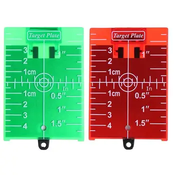 1 ADET inç / cm Lazer Hedef Kart Plaka Yeşil / Kırmızı Lazer Seviyesi 11.5 cm x 7.4 cm İçin Uygun Çizgi Lazerler