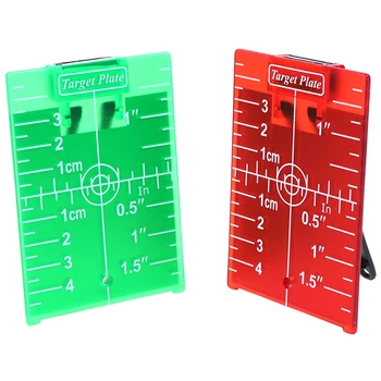 1 Adet İnç/cm Lazer Hedef Kart Plaka Yeşil / Kırmızı Lazer Seviyesi Duvara Asılabilir ve Zemin 11.5 cm x 7.4 cm