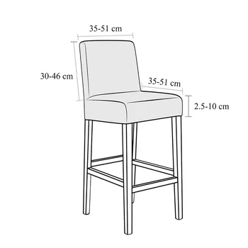 1 Adet Kadife Düz Renk Bar taburesi sandalye kılıfı s Elastik Kısa Arkalığı Spandex sandalye kılıfı s Koruyucu Ev Yemek Odası için