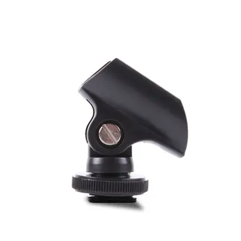 1 Adet Mikrofon Klip Standı 19mm Plastik Mikrofon Mikrofon Tutucu Klip DSLR Kamera İçin Sıcak Ayakkabı ile