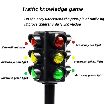 1 ADET Simülasyon Trafik ışıkları Park Sahne Sinyal Lambası Plastik Model Klasik Oyuncak çocuk Oyuncak Erken Eğitim öğretici oyuncaklar