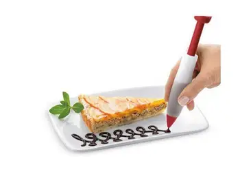 1 Adet Sıcak Satış Kek Kurabiye Pasta Krem Çikolata Dekorasyon Şırınga Silikon Plaka boya kalemi boya kek için