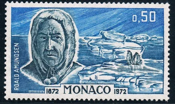 1 Adet / takım Yeni Monaco Posta Damgası 1972 Polar Explorer Amenderson Heykel Pulları MNH