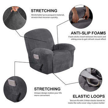 1 adet Tasarım Recliner sandalye kılıfı Koruyucu Elastik Kol Kanepe Reclinder Kapak