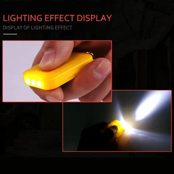 1 ADET Taşınabilir Mini anahtarlık cep feneri güneş enerjisi 3 led ışık el feneri lambası acil ışık anahtarlık Torch Survival araçları