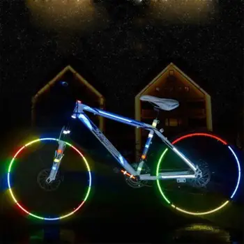 1 Rulo 8 Metre Araba Styling Yansıtıcı Şerit Bant Motosiklet Bisiklet Vücut Jant Şerit Bant Sticker Dekoratif Mavi / Kırmızı / Sarı