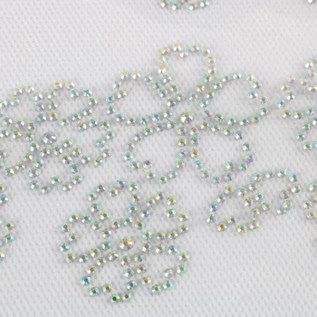 1 satır düzeltme yapay elmas çiçek çiçek ısı transferi tasarım demir on motif süslemeler düzeltir appliaque elbise için