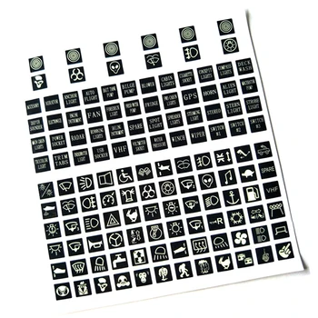 1 Takım Düğme Çıkartmalar 132 X Sigorta Kutusu / elektrik düğmesi çıkartması Etiket Çıkartması Dashboard Araba Tekne Paneli Siyah (aydınlık) dekorasyon Araba