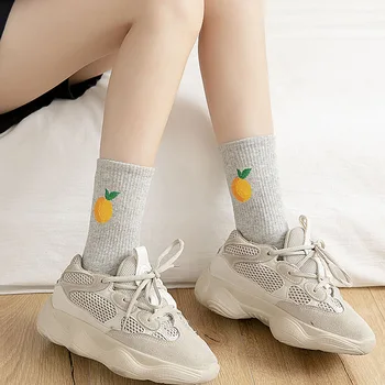 1 Çift Harajuku Sevimli Sailor Moon Kadın Çorap Pamuk Uzun Komik Avokado Panda İşlemeli Renkli Spor Sockken Rahat Nefes