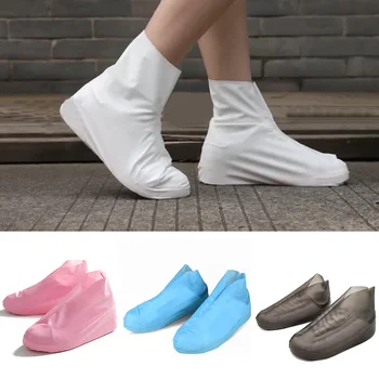 1 Çift Kullanımlık Ayakkabı Kapağı Lateks Su Geçirmez ayakkabı Kapakları kaymaz Kauçuk yağmur çizmeleri Kapak kaymaz Ayakkabı Aksesuarları