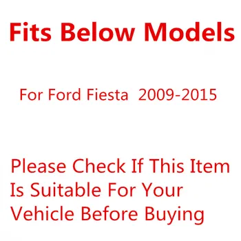 1 Çift Siyah&Beyaz Araba yan ayna kapağı Ford Fiesta 2009 İçin 2010 2011 2012 2013 dikiz aynası Kapağı Aksesuarları Trim