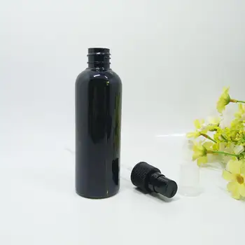 10/20/30/50 / 100ML Siyah Sprey Şişeleri Plastik Kozmetik Kapları Unisex Küçük Boş Nemlendirici Su Losyonu şampuanlık