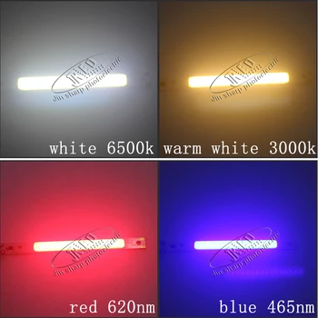 10/20 ADET 1w 3w led COB lambası 18650 3.7 pilli LED ışık 3.7 v subsize LED 60mm dikdörtgen beyaz sıcak beyaz kırmızı mavi yeşil UV400