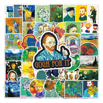 10/30/50 ADET Van Gogh Çalışır Yağlıboya Yaratıcı Graffiti Çıkartmalar Buzdolabı Kaykay Bagaj Dizüstü Bilgisayar Toptan