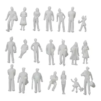 10/50 Adet 1:100/150/200 Modeli Minyatür Beyaz Rakamlar Mimari Model İnsan Ölçekli Model ABS İnsanlar Dollhouse Dekor