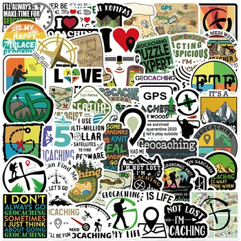 10/50 adet Açık Geocaching Çıkartmalar Macera Hazine Avı Karikatür Sticker Dizüstü Kaykay Bisiklet Çıkartması Pegatinas Oyuncak