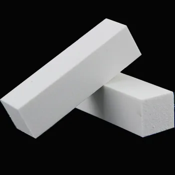 10 adet / grup Yüksek Kalite Beyaz Tırnak Blok Tampon Nail Art Tampon Zımpara Blok Dosyaları Manikür DIY Lehçe Aracı Parlatıcı unas pulidor