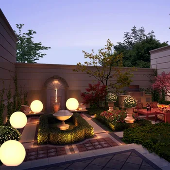 10 ADET güneş bahçe lambası küresel bahçe lambası Topu güneş lambası güç LED peri ışıkları güneş Garlands Bahçe açık ev Dekor