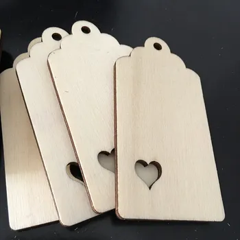 10 adet Kalp Anahtarlık Yapmak İçin Düğün Süslemeler Kolye Ahşap İyilik Etiketler Lazer Kesme Şeklinde Hatıra Defteri