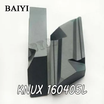 10 adet KNUX 160405R / KNUX 160405L kesme CNC torna araçları ekler Çimentolu karbür bıçak torna Metal torna aracı çelik