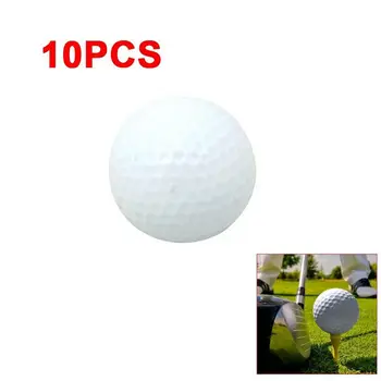 10 Adet / paket Golf Topları Açık Spor Beyaz PU Köpük Golf Topu Kapalı Açık Uygulama eğitim yardımları Yeni 2021
