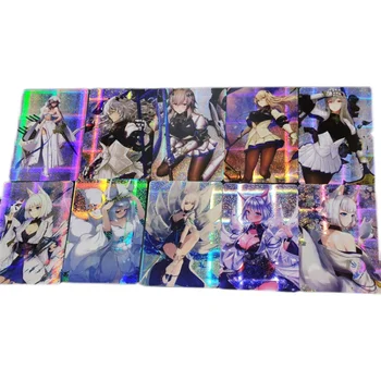10 Adet / takım Dıy Anime Azur Lane Kartları Acg Güzellik Anma Kart Oyunu Koleksiyonu Koleksiyonu hobi yılbaşı Hediyeleri Oyuncaklar