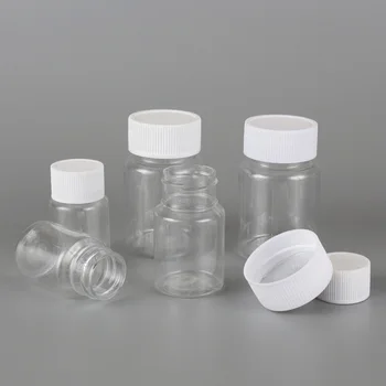 10 ADET Temizle Mühür Şişeleri Boş İlaç Şişesi Plastik PET Katı Toz Hap Flakon Konteyner Reaktif Ambalaj 20ml-150ml