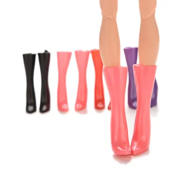 10 Çift / 20 Adet Mix Renkler Sert Plastik Bot Ayakkabı Topuklu Bebek Parti Aksesuarları Çoklu Stilleri Topuklu Kızlar İçin İyi Bir Hediye
