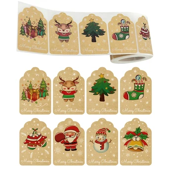 100-300 adet Noel Çıkartmalar Scrapbooking Navidad Pegatinas Adesivi Noel dekorasyon çıkartması Çocuklar için DIY Hediye Paketi Dekor
